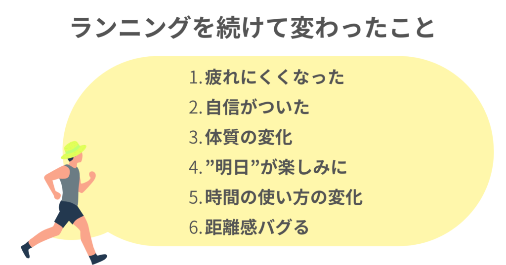 ランニングを続けて変わったこと