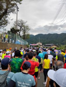 巨峰の丘マラソンのスタート前