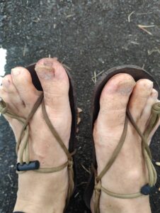 フルマラソン完走後のワラーチ