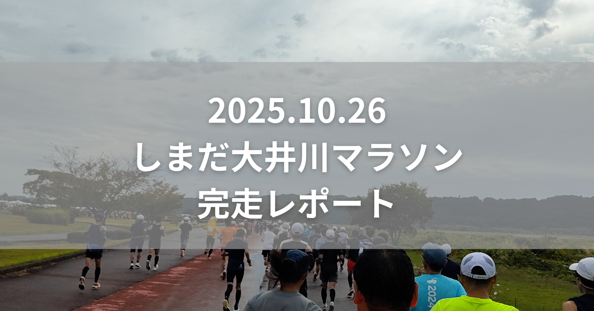 マラソン中のランナーの後ろ姿