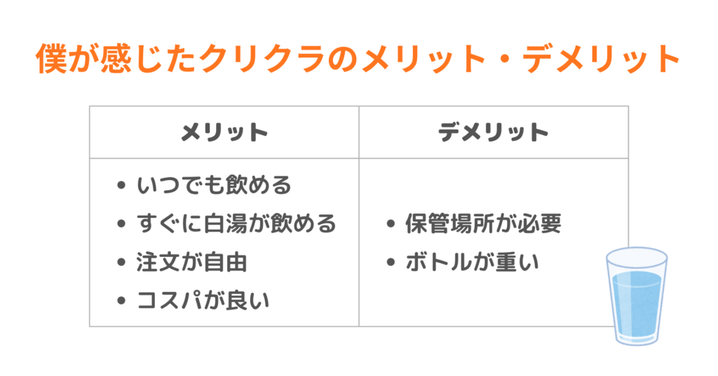 クリクラのメリット・デメリット